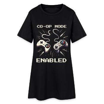 Mode coopératif actif | Travail d’équipe Travail social - Robe T-shirt Femme - noir - Devant