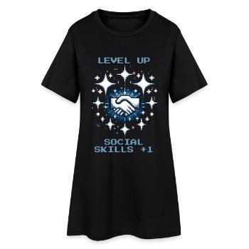 Niveau de compétences sociales | Travail social - Robe T-shirt Femme - noir - Devant