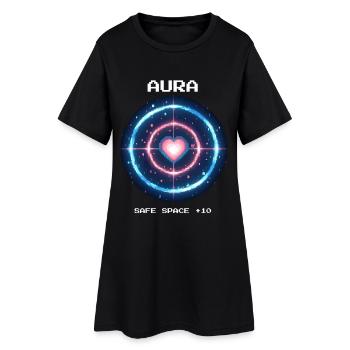 Safe Space Aura | Soziale Arbeit Empathie - Frauen T-Shirt-Kleid - Schwarz - Vorne