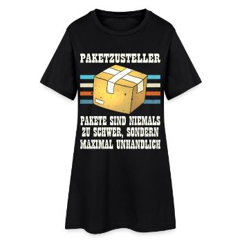 FACTEURS LES LIVREURS DE COLIS NE SONT JAMAIS TROP - Robe T-shirt Femme - noir - Devant