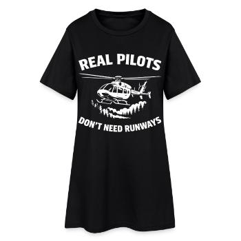 Pilote d’hélicoptère Pilote d’hélicoptère - Robe T-shirt Femme - noir - Devant