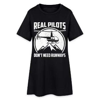Pilote d’hélicoptère Pilote d’hélicoptère - Robe T-shirt Femme - noir - Devant