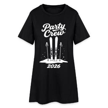 Party Crew 2026 Skiing Après-Ski Group - Women’s T-Shirt Dress - black - Front
