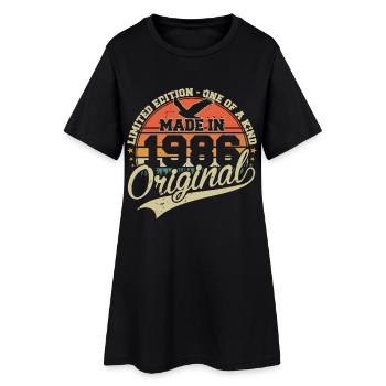 Original 1986 Jahrgang geboren Vintage Geburtstag - Frauen T-Shirt-Kleid - Schwarz - Vorne