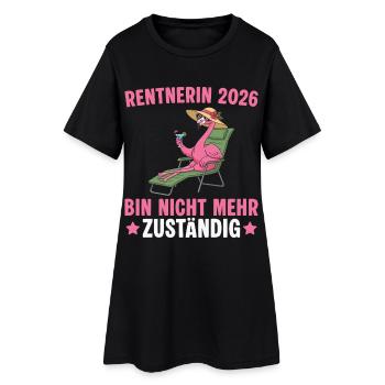 Pensioner 2026 Flamingo - Adieu à la pension - Robe T-shirt Femme - noir - Devant