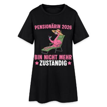 Pensioner 2026 Flamingo - Adieu à la pension - Robe T-shirt Femme - noir - Devant
