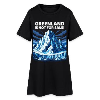 Le Groenland n’est pas à vendre - Robe T-shirt Femme - noir - Devant