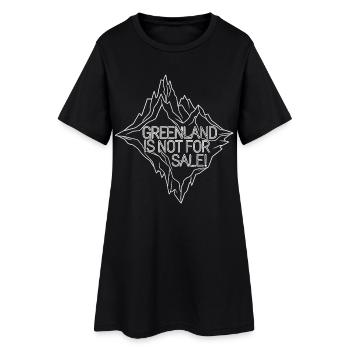 Greenland Is Not For Sale - Frauen T-Shirt-Kleid - Schwarz - Vorne
