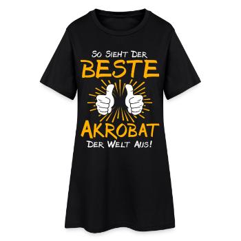 Idée de cadeau pour l’acrobate - Robe T-shirt Femme - noir - Devant
