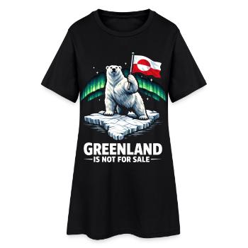 greenland is not for sale Flagge Bär Spruch - Frauen T-Shirt-Kleid - Schwarz - Vorne