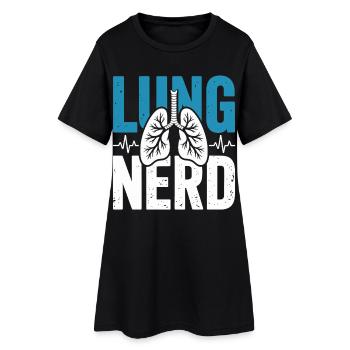 Lungs Nerd Graphic - Women’s T-Shirt Dress - black - Front