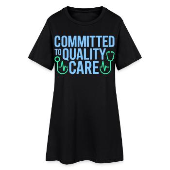 Infirmière praticienne engagée dans une infirmière de qualité - Robe T-shirt Femme - noir - Devant