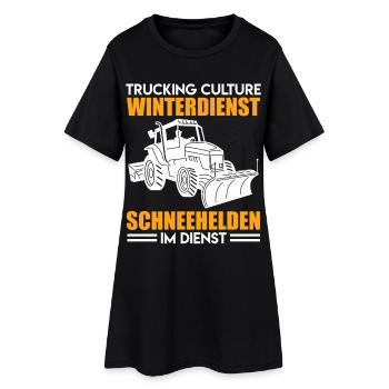 Déneige SERVICE D’HIVER DE LA CULTURE DU CAMIONNAGE Drôle - Robe T-shirt Femme - noir - Devant