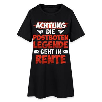 Retraite ATTENTION LA LÉGENDE DU FACTEUR PREND SA RETRAITE - Robe T-shirt Femme - noir - Devant