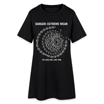 Fahrrad Rennrad Radfahrer Bikesport Mountainbike - Frauen T-Shirt-Kleid - Schwarz - Vorne