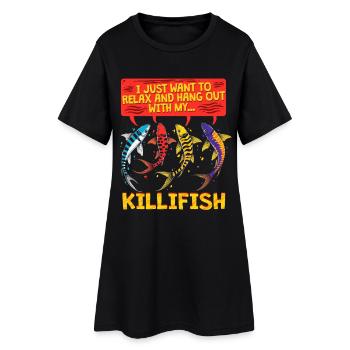 Toothcarp Killfish Toothed carp - Women’s T-Shirt Dress - black - Front