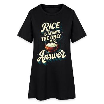 Asia Asian Rice Is Always The Only Answer - Women’s T-Shirt Dress - black - Front