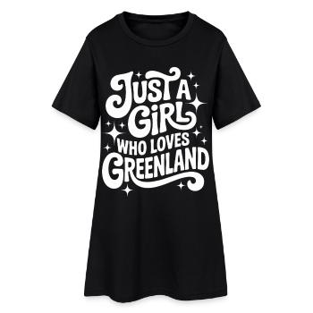 Juste une fille qui aime le Groenland Fan de Grönland - Robe T-shirt Femme - noir - Devant