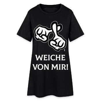 Éloignez-vous de moi ! (Croix / Bible / Religion / NEG2C) - Robe T-shirt Femme - noir - Devant