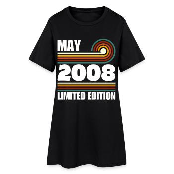 Limited Edition 2007 18. Geburtstag Geschenk - Frauen T-Shirt-Kleid - Schwarz - Vorne