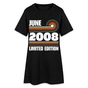 Édition Limitée 2007 18ème Cadeau d’Anniversaire - Robe T-shirt Femme - noir - Devant