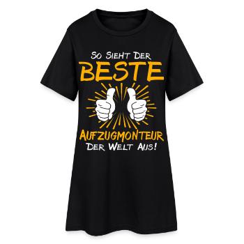 Idée cadeau pour technicien en ascenseur - Robe T-shirt Femme - noir - Devant