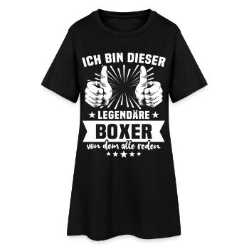 Légende du boxeur - Robe T-shirt Femme - noir - Devant