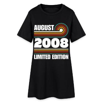 Édition Limitée 2007 18ème Cadeau d’Anniversaire - Robe T-shirt Femme - noir - Devant
