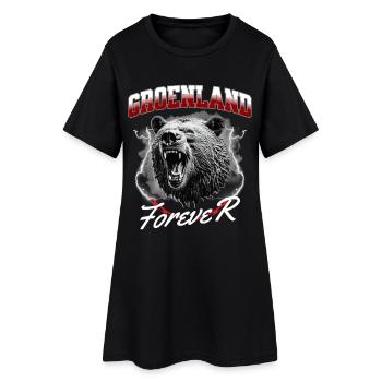 Greenland Forever Roaring Wild Bear - Women’s T-Shirt Dress - black - Front