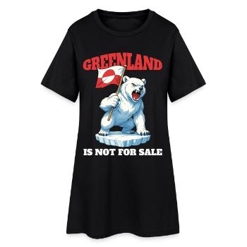 Le Groenland n’est pas à vendre - Robe T-shirt Femme - noir - Devant