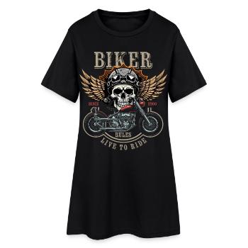 Règles des motards - Depuis 2000 - Live to Ride - Robe T-shirt Femme - noir - Devant