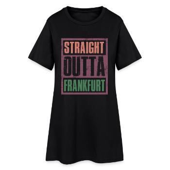 Tout droit sorti de Francfort - Robe T-shirt Femme - noir - Devant