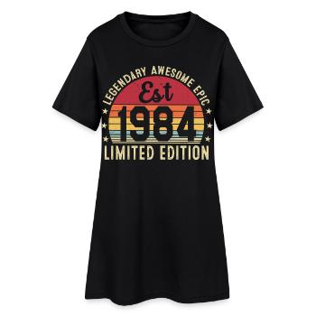 42ème anniversaire - Cadeau Vintage 1984 - Robe T-shirt Femme - noir - Devant