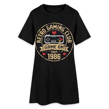 Vintage 1986 Geburtstag 1986 Geschenk 1986  - Frauen T-Shirt-Kleid - Schwarz - Vorne