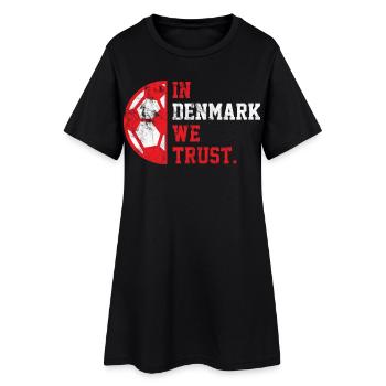 Au Danemark, nous avons confiance - Robe T-shirt Femme - noir - Devant