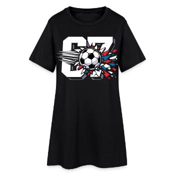 Tendance virale de la 67 Football Six Sept Gen Alpha - Robe T-shirt Femme - noir - Devant