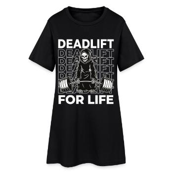 Deadlift For Life – Grim Reaper Fitness Design - Frauen T-Shirt-Kleid - Schwarz - Vorne