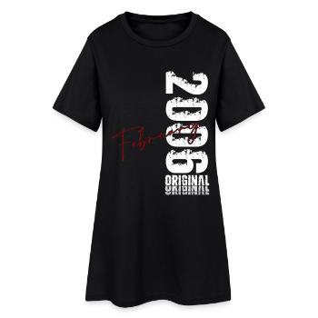 20th Birthday February 2006 Original Vintage - Women’s T-Shirt Dress - black - Front