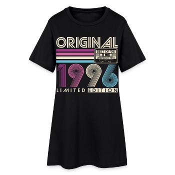 1996 Vintage Born 30th Birthday Gift - Women’s T-Shirt Dress - black - Front