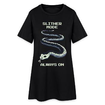La mode Slither Toujours En Activité | Mentalité du serpent - Robe T-shirt Femme - noir - Devant
