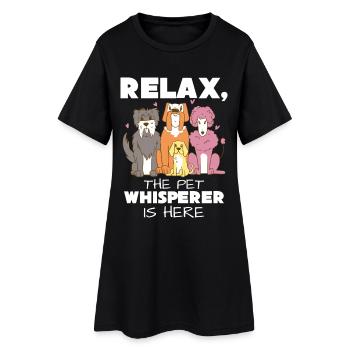 Détends-toi, le chuchoteur d’animaux est là - Robe T-shirt Femme - noir - Devant