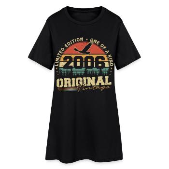 Original 2006 Vintage Vintage Anniversaire Rétro - Robe T-shirt Femme - noir - Devant