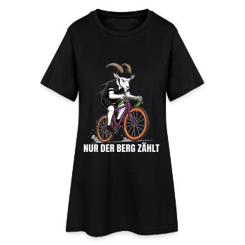 Fahrrad Rennrad Radfahrer Bikesport Mountainbike - Frauen T-Shirt-Kleid - Schwarz - Vorne