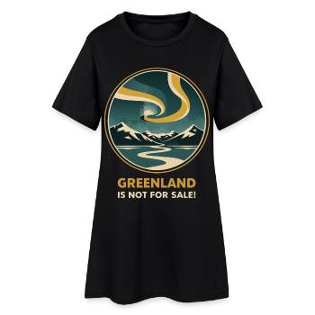 Le Groenland n’est pas à vendre, Aurora - Robe T-shirt Femme - noir - Devant