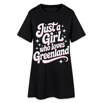 Juste une fille qui aime le Groenland Fan de Grönland - Robe T-shirt Femme - noir - Devant