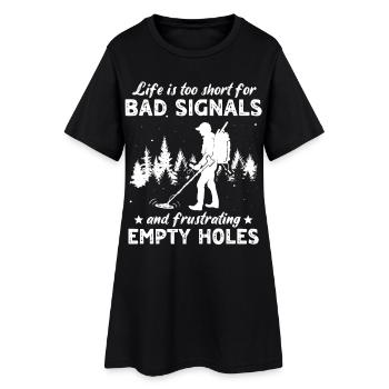 pêche sur terre - Robe T-shirt Femme - noir - Devant