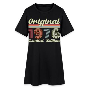 1976 Vintage Rétro Cadeau D’anniversaire - Robe T-shirt Femme - noir - Devant