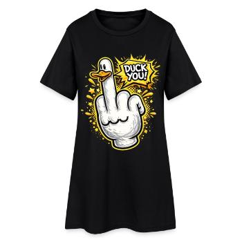 Duck You Style Comic Majeur Duck - Robe T-shirt Femme - noir - Devant