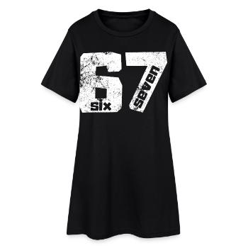 67 Six Seven - Frauen T-Shirt-Kleid - Schwarz - Vorne