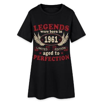 Vintage 1961 Légende Année de naissance 1961 Don - Robe T-shirt Femme - noir - Devant
